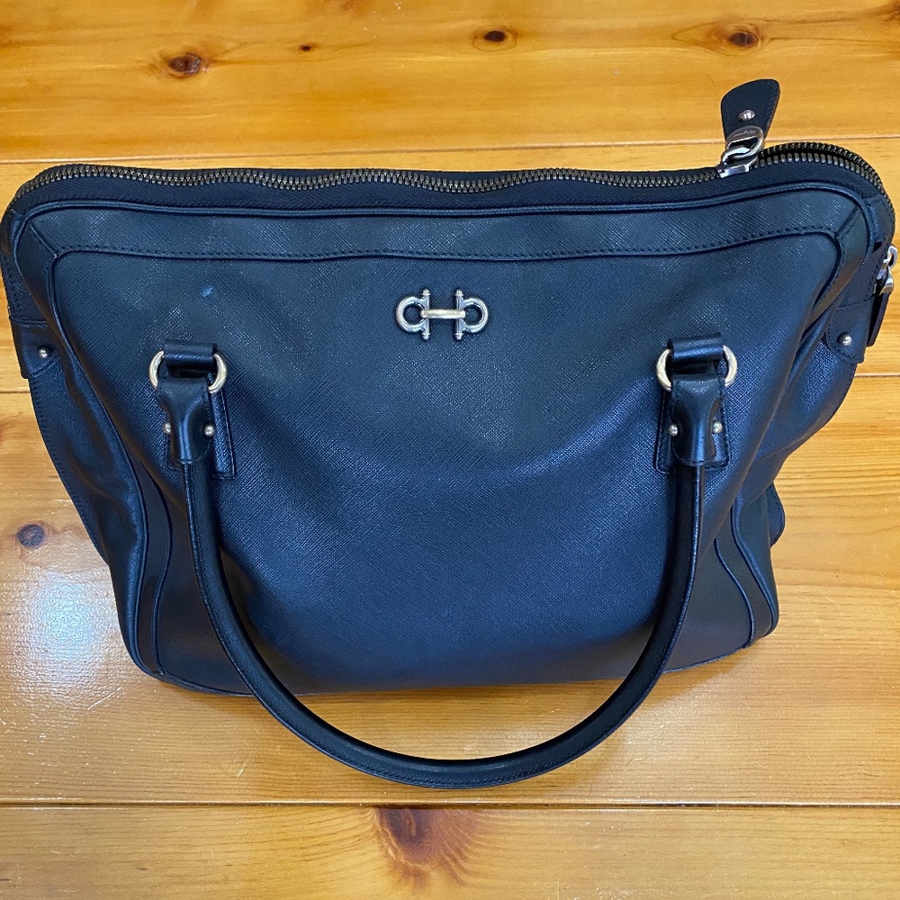 Salvatore Ferragamo Women's black tote bag.